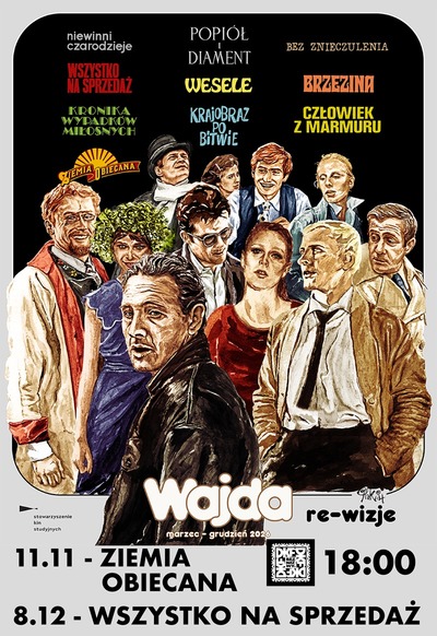 Plakat wydarzenia Wajda Re wizje Ziemia obiecana